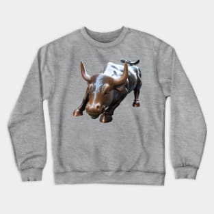 Wall Street Bull in Color Crewneck Sweatshirt